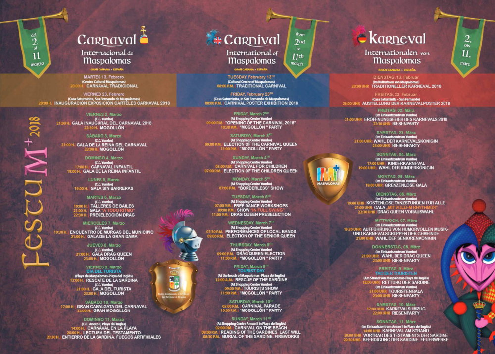 Programm Karneval International der Maspalomas 2018